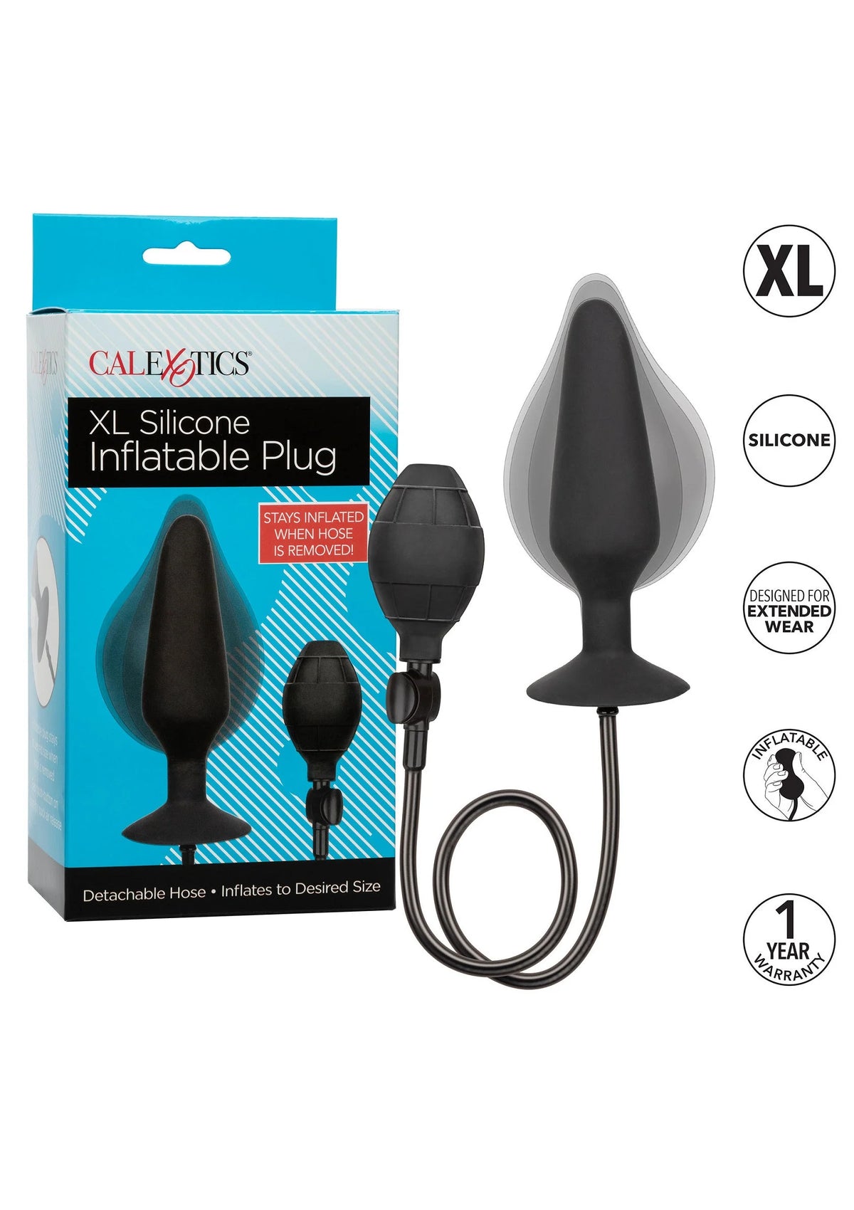 Bestel: XL Silicone Inflatable Plug - bij Happytoys: de erotische sex webshop | liever Happy dan Easy ⭐⭐⭐⭐⭐