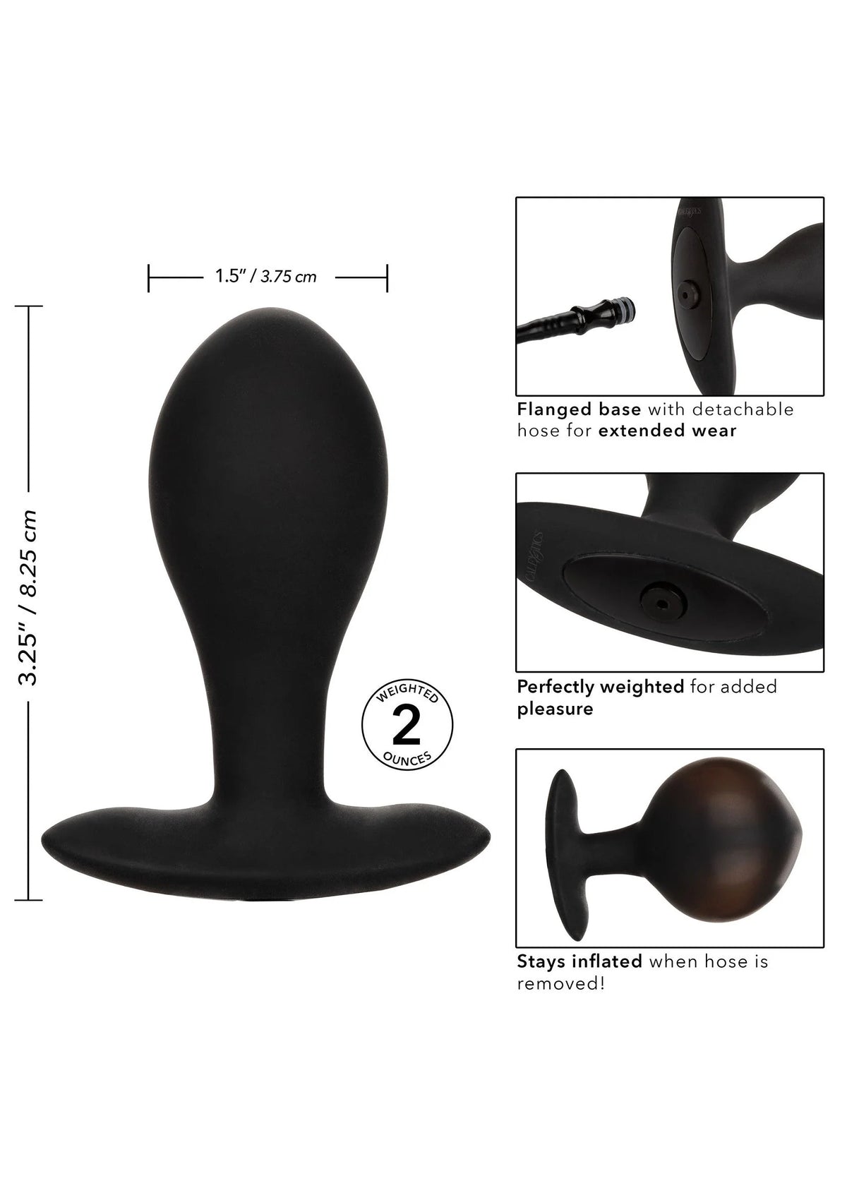 Bestel: Weighted Inflatable Plug Large by CalExotics Anal - bij Happytoys: de erotische sex webshop | liever Happy dan Easy ⭐⭐⭐⭐⭐