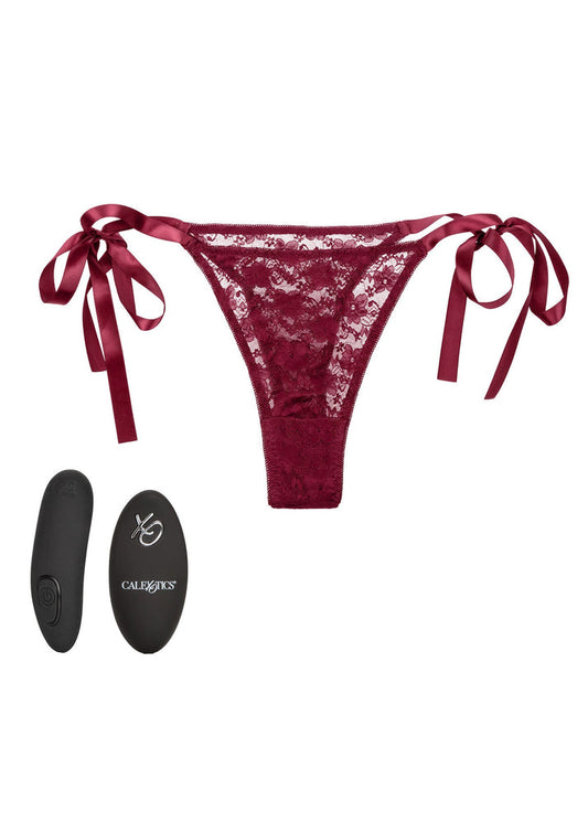 Bestel: Remote Control Lace Thong Set by CalExotics Remote Controlled Vibes - bij Happytoys: de erotische sex webshop | liever Happy dan Easy ⭐⭐⭐⭐⭐ - Rood - 12051 - RED
