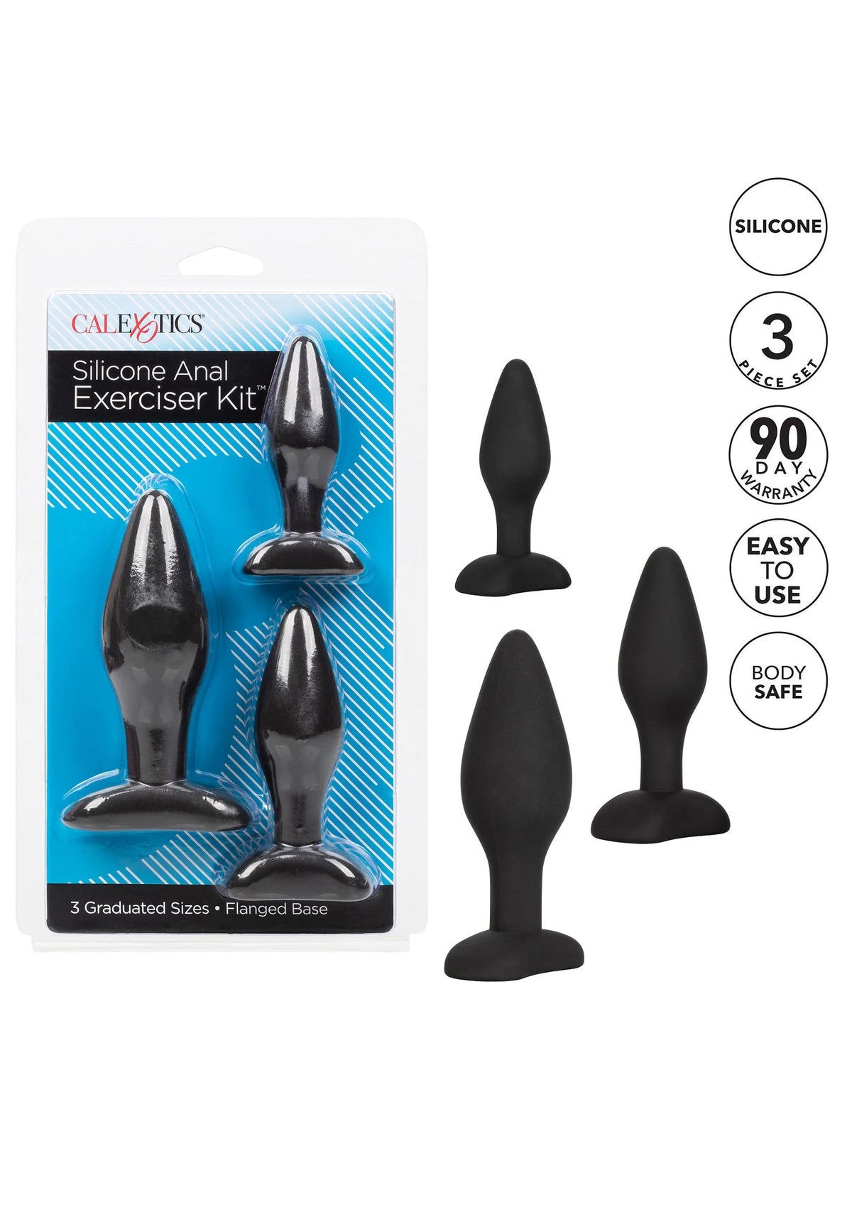 Bestel: Silicone Anal Exerciser Kit by CalExotics - bij Happytoys.nl, happytoys.be, Happytoys.ae: erotische sex webshop | liever Happy dan Easy ⭐⭐⭐⭐⭐