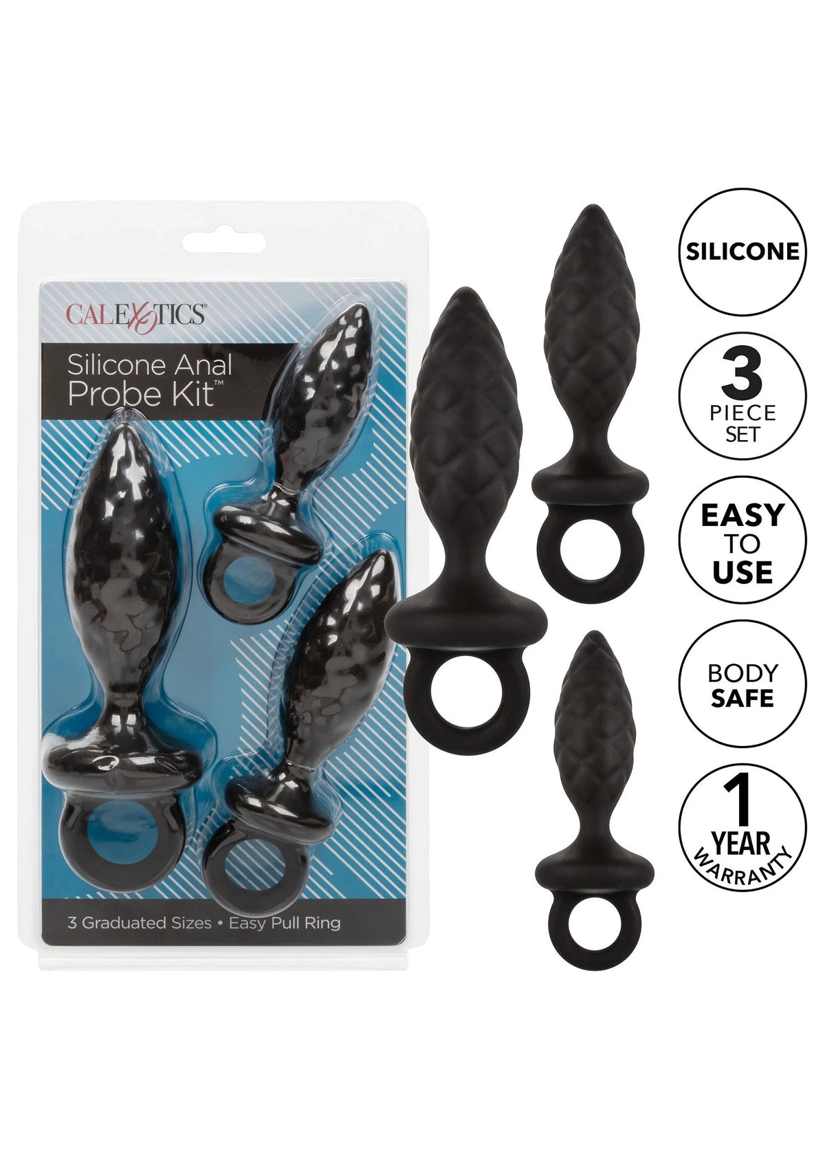 Bestel: Silicone Anal Probe Kit by CalExotics - bij Happytoys.nl, happytoys.be, Happytoys.ae: erotische sex webshop | liever Happy dan Easy ⭐⭐⭐⭐⭐