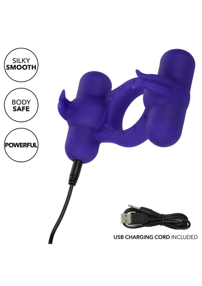 Bestel: Silicone Rechargeable Triple Orgasm Enhancer by CalExotics - bij Happytoys: de erotische sex webshop | liever Happy dan Easy ⭐⭐⭐⭐⭐
