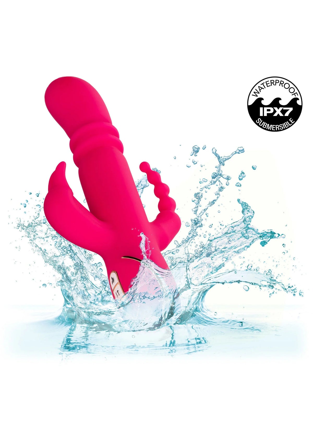 Bestel: Heated Silicone Triple Rabbit by CalExotics - bij Happytoys: de erotische sex webshop | liever Happy dan Easy ⭐⭐⭐⭐⭐