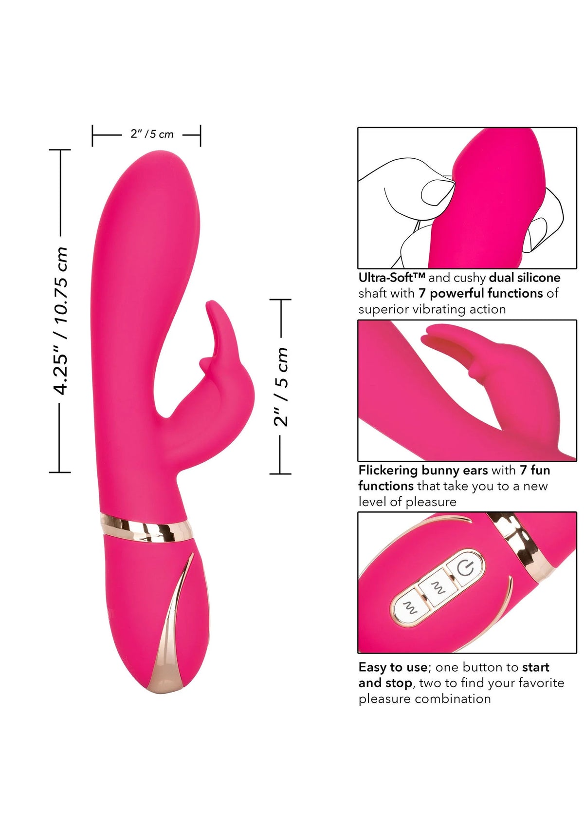 Bestel: Jack Rabbit Signature Silicone Ultra - Soft Rabbit vibrator by CalExotics - bij Happytoys.nl, happytoys.be, Happytoys.ae: erotische sex webshop | liever Happy dan Easy ⭐⭐⭐⭐⭐