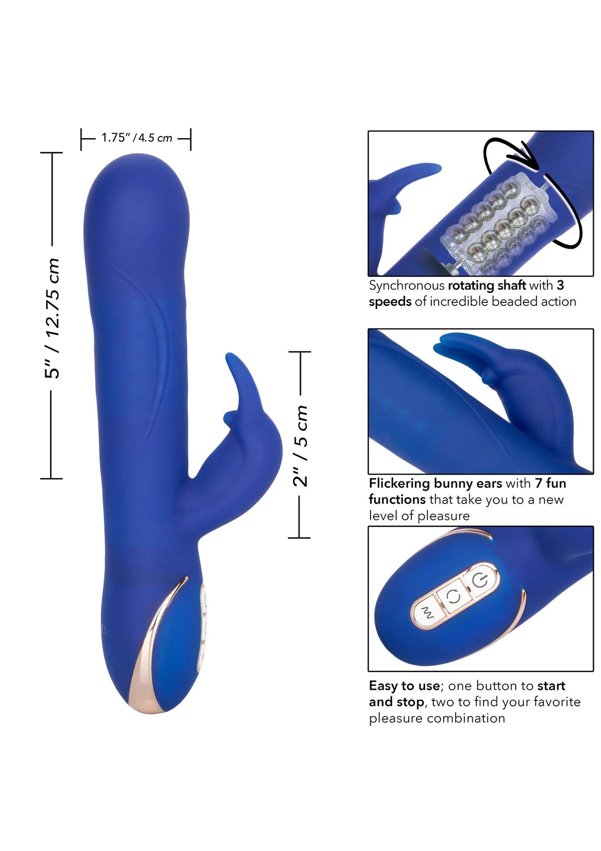 Bestel: Jack Rabbit Signature Silicone Rotating Beaded Rabbit vibrator by CalExotics - bij Happytoys.nl, happytoys.be, Happytoys.ae: erotische sex webshop | liever Happy dan Easy ⭐⭐⭐⭐⭐