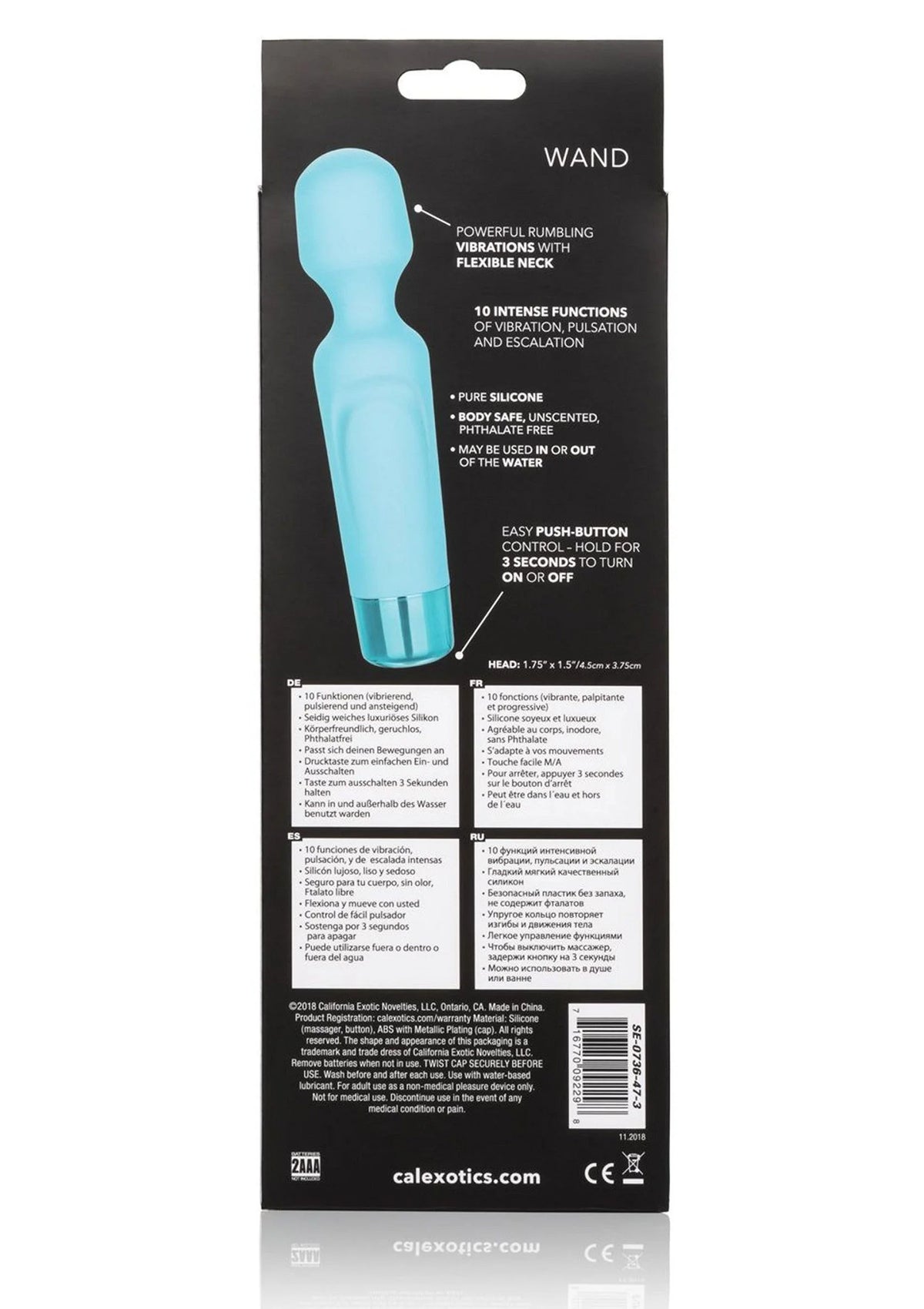 Bestel: Wand vibrator by CalExotics Eden - bij Happytoys.nl, happytoys.be, Happytoys.ae: erotische sex webshop | liever Happy dan Easy ⭐⭐⭐⭐⭐