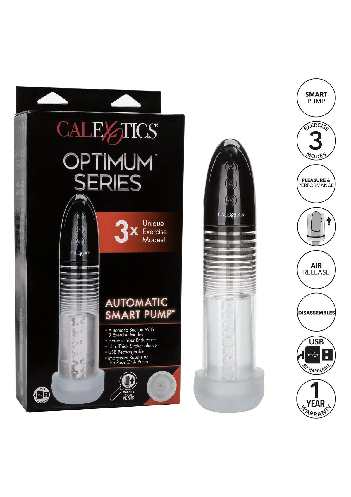 Bestel: Optimum Series Automatic Smart Penis Pump by CalExotics - bij Happytoys: de erotische sex webshop | liever Happy dan Easy ⭐⭐⭐⭐⭐