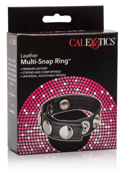 Bestel: Leather Multi - Snap Ring by CalExotics - bij Happytoys.nl, happytoys.be, Happytoys.ae: erotische sex webshop | liever Happy dan Easy ⭐⭐⭐⭐⭐