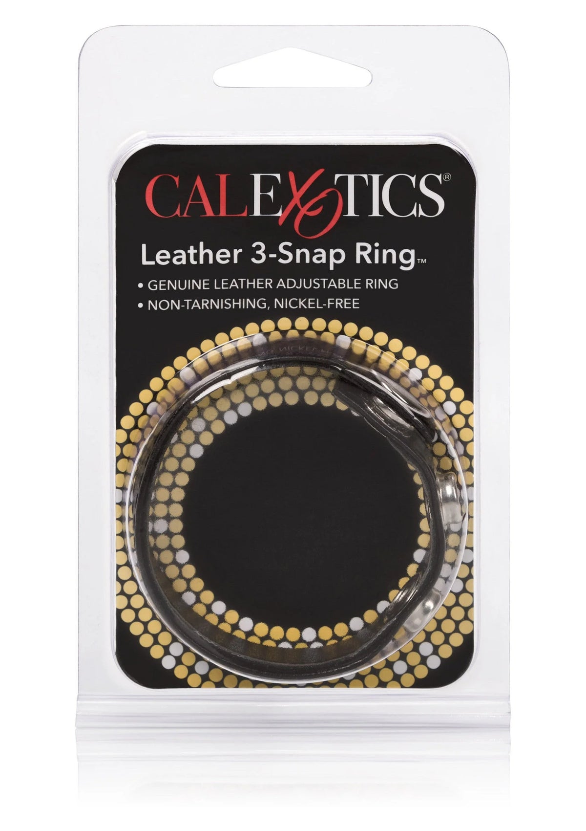 Bestel: Leather 3 - Snap CockRing by CalExotics Rings - cockrings bij Happytoys.nl, happytoys.be, Happytoys.ae: erotische sex webshop | liever Happy dan Easy ⭐⭐⭐⭐⭐