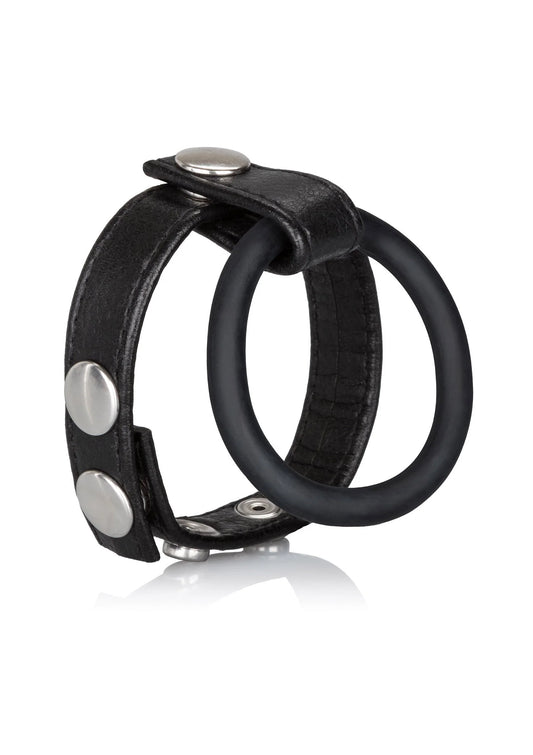 Bestel: Medium Leather Ball Spreader by CalExotics Rings - cockrings bij Happytoys.nl, happytoys.be, Happytoys.ae: erotische sex webshop | liever Happy dan Easy ⭐⭐⭐⭐⭐ - Default Title - 12713 - BLACK