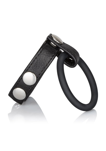 Bestel: Medium Leather Ball Spreader by CalExotics Rings - cockrings bij Happytoys.nl, happytoys.be, Happytoys.ae: erotische sex webshop | liever Happy dan Easy ⭐⭐⭐⭐⭐