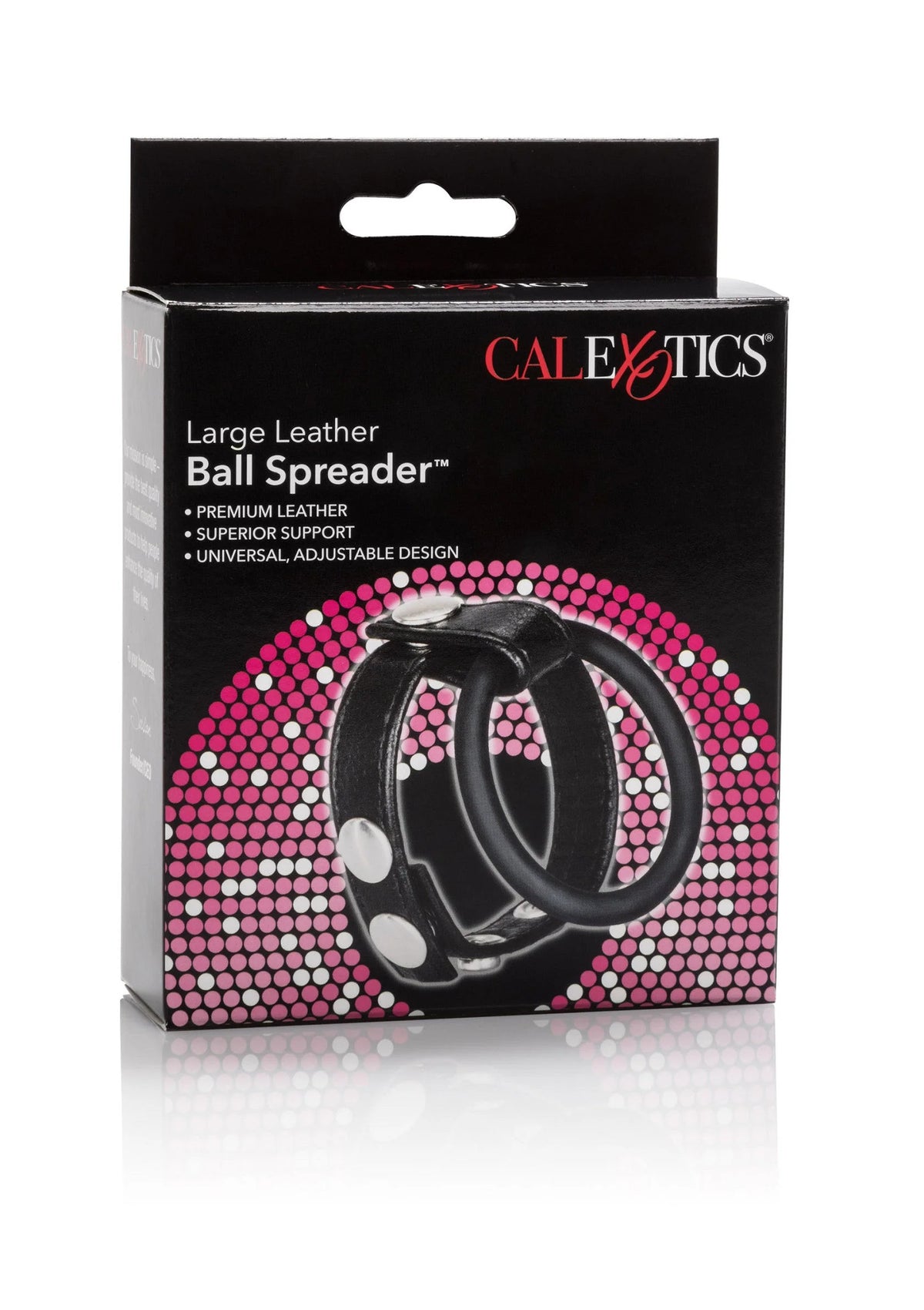 Bestel: Large Leather Ball Spreader by CalExotics - bij Happytoys: de erotische sex webshop | liever Happy dan Easy ⭐⭐⭐⭐⭐
