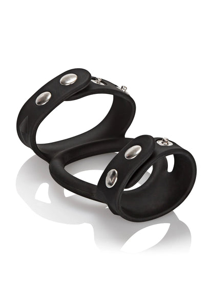 Bestel: Silicone Tri - Snap C & B Cage by CalExotics - bij Happytoys.nl, happytoys.be, Happytoys.ae: erotische sex webshop | liever Happy dan Easy ⭐⭐⭐⭐⭐