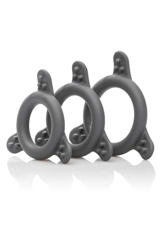 Bestel: CalExotics Pro Series Silicone Ring Set - bij Happytoys: de erotische sex webshop | liever Happy dan Easy ⭐⭐⭐⭐⭐ - Default Title - 12737 - BLACK