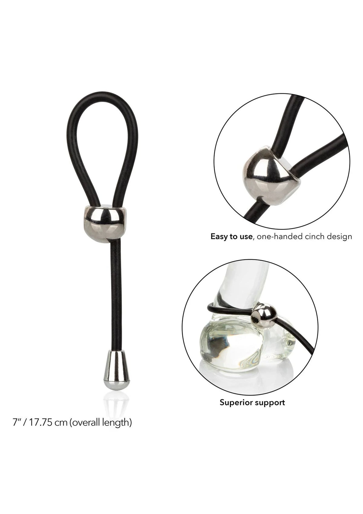 Bestel: E - Z Cinch Silicone Lasso Cockring by CalExotics - bij Happytoys: de erotische sex webshop | liever Happy dan Easy ⭐⭐⭐⭐⭐