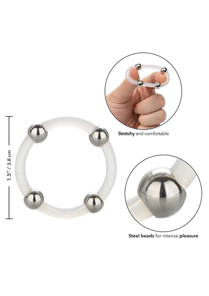 Bestel: Steel Beaded Silicone Ring L - bij Happytoys.nl, happytoys.be, Happytoys.ae: erotische sex webshop | liever Happy dan Easy ⭐⭐⭐⭐⭐