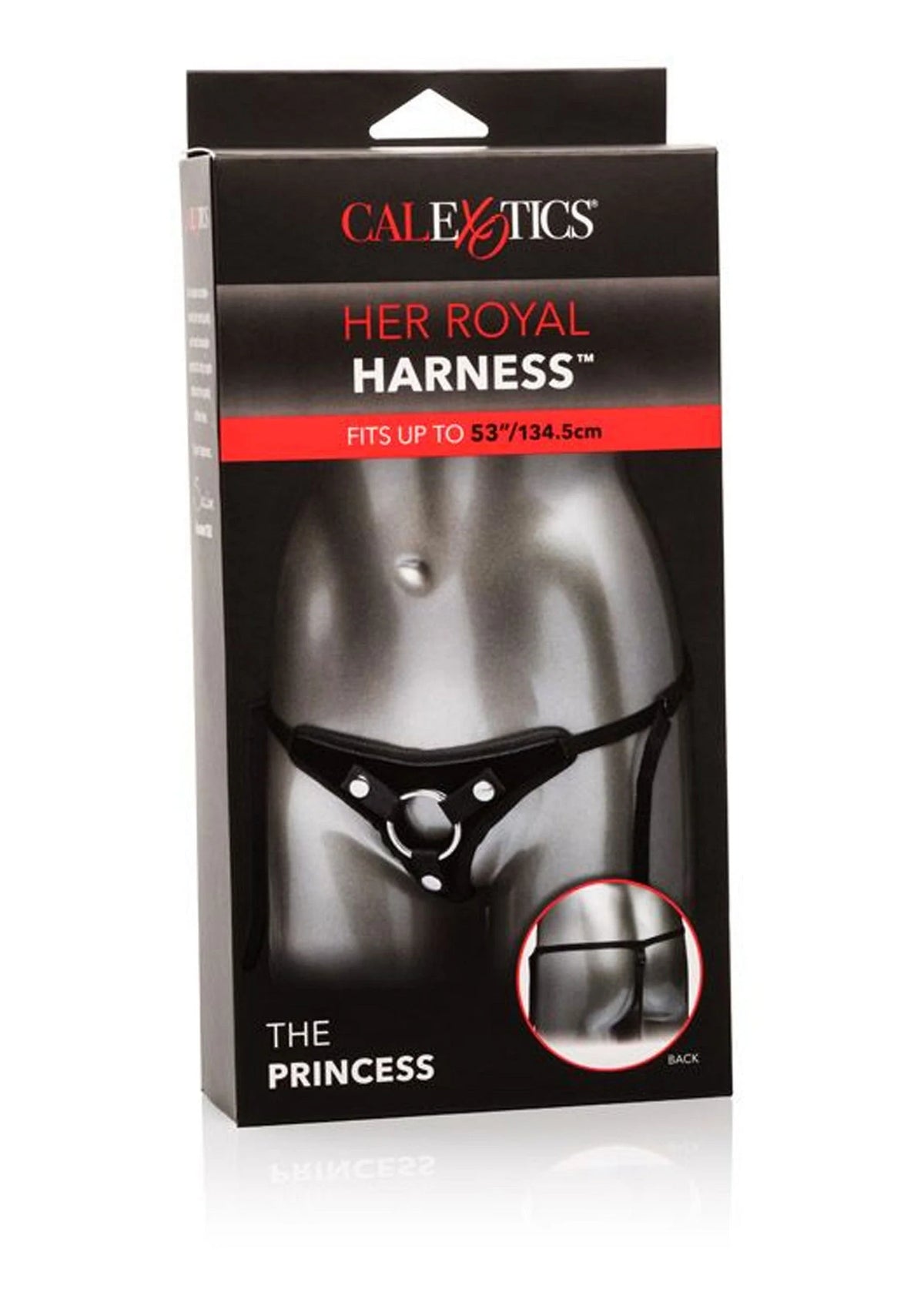 Bestel: The Princess pegging strap on by CalExotics Her Royal Harness - bij Happytoys.nl, happytoys.be, Happytoys.ae: erotische sex webshop | liever Happy dan Easy ⭐⭐⭐⭐⭐