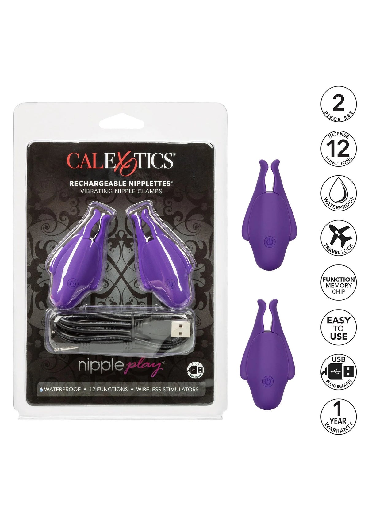 Bestel: Rechargeable Nipplettes by CalExotics Nipple Play - bij Happytoys.nl, happytoys.be, Happytoys.ae: erotische sex webshop | liever Happy dan Easy ⭐⭐⭐⭐⭐