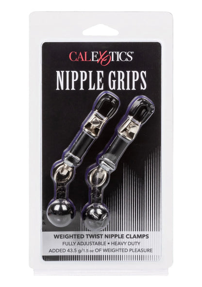 Bestel: Nipple Grips Weighted Twist Nipple Clamps by CalExotics - bij Happytoys.nl, happytoys.be, Happytoys.ae: erotische sex webshop | liever Happy dan Easy ⭐⭐⭐⭐⭐