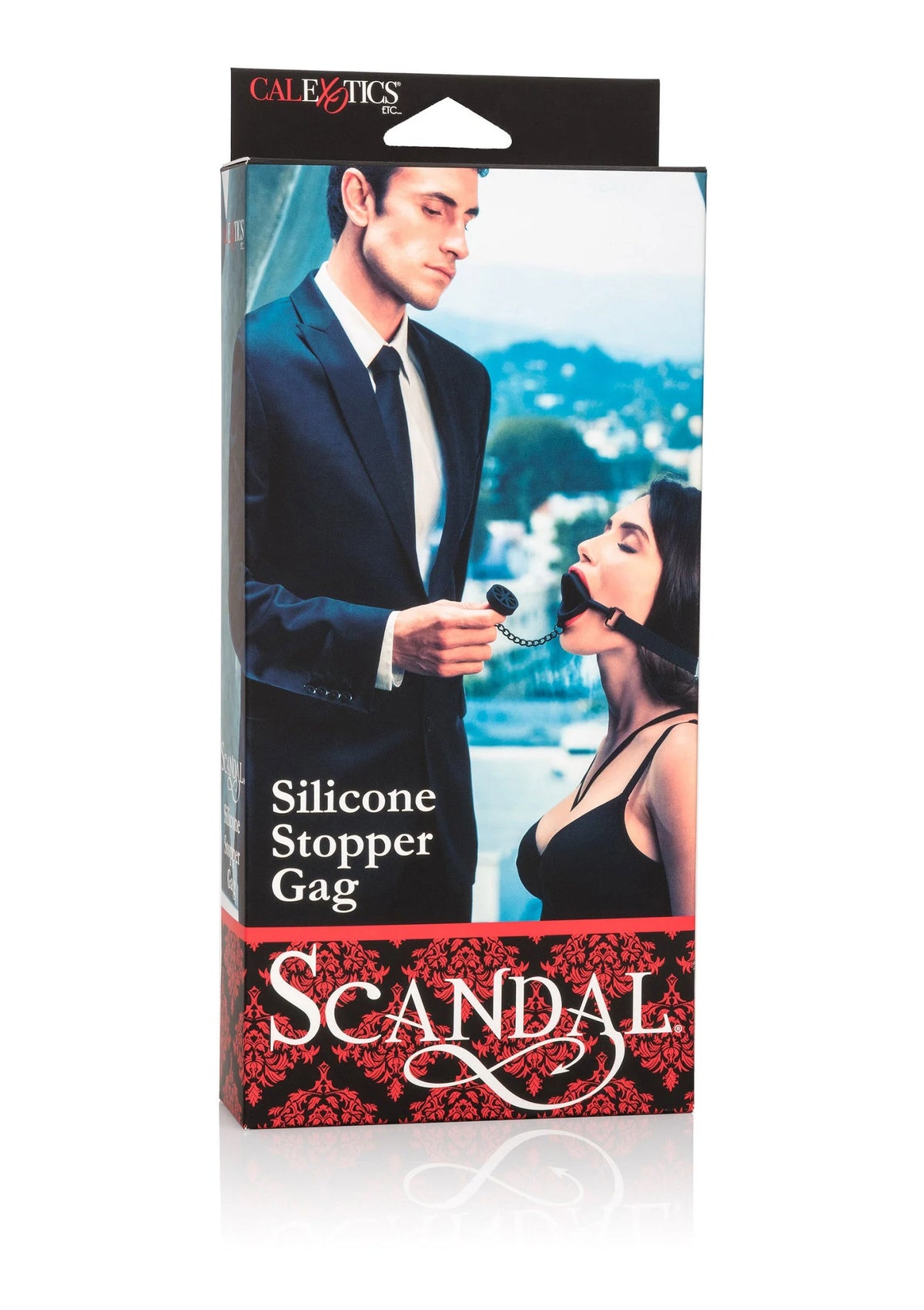 Bestel: Scandal Silicone Stopper Gag by CalExotics - bij Happytoys.nl, happytoys.be, Happytoys.ae: erotische sex webshop | liever Happy dan Easy ⭐⭐⭐⭐⭐