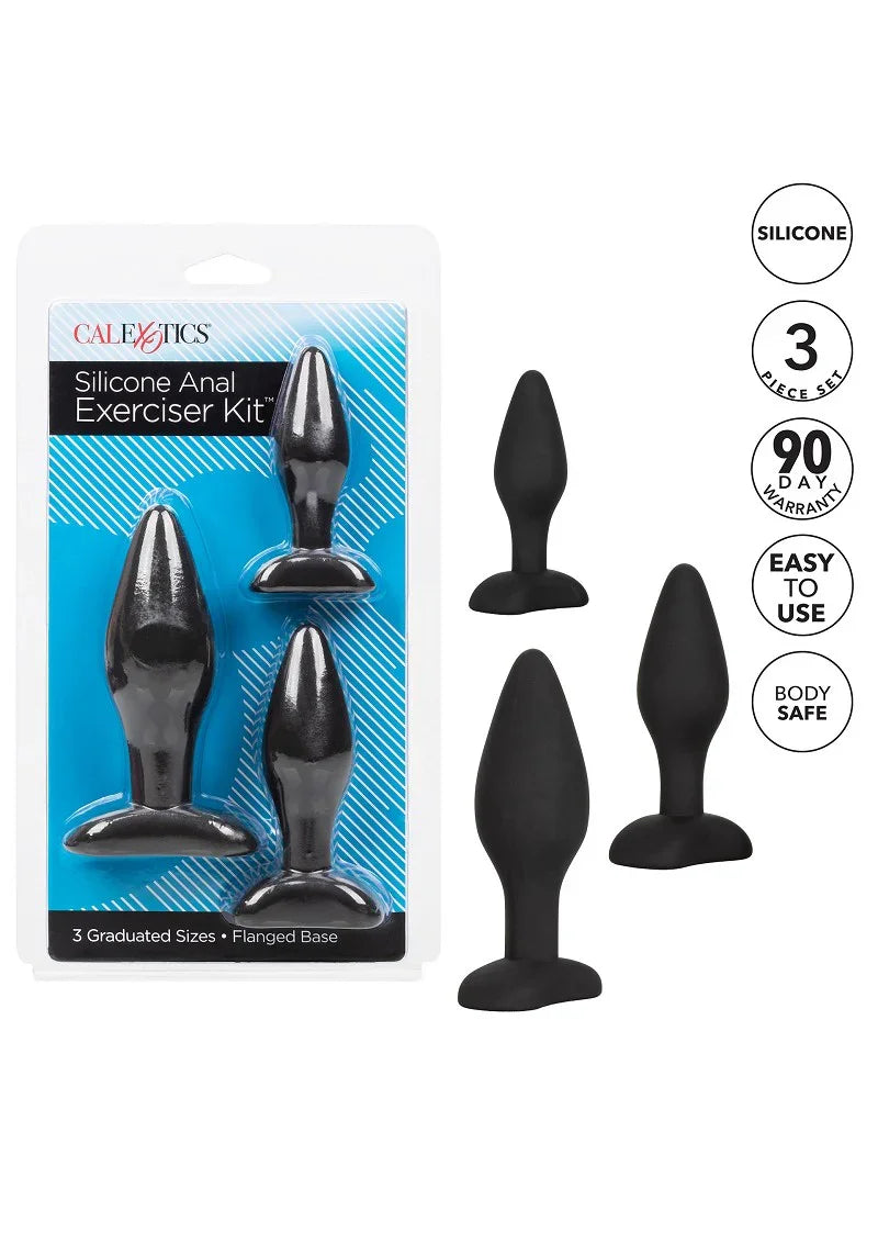 ♂ ♀ CalExotics Silicone Anal Exerciser Kit - Happytoys Sexshop: Toys for Feeling Happy & Easy 😊 - Discreet geleverd