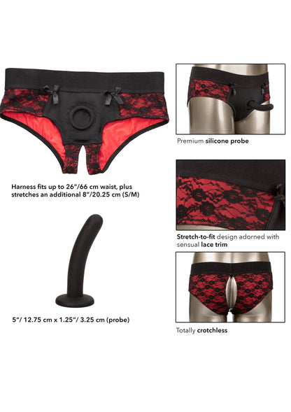 Bestel: Scandal Crotchless Pegging Panty Set S/M by CalExotics - bij Happytoys.nl, happytoys.be, Happytoys.ae: erotische sex webshop | liever Happy dan Easy ⭐⭐⭐⭐⭐
