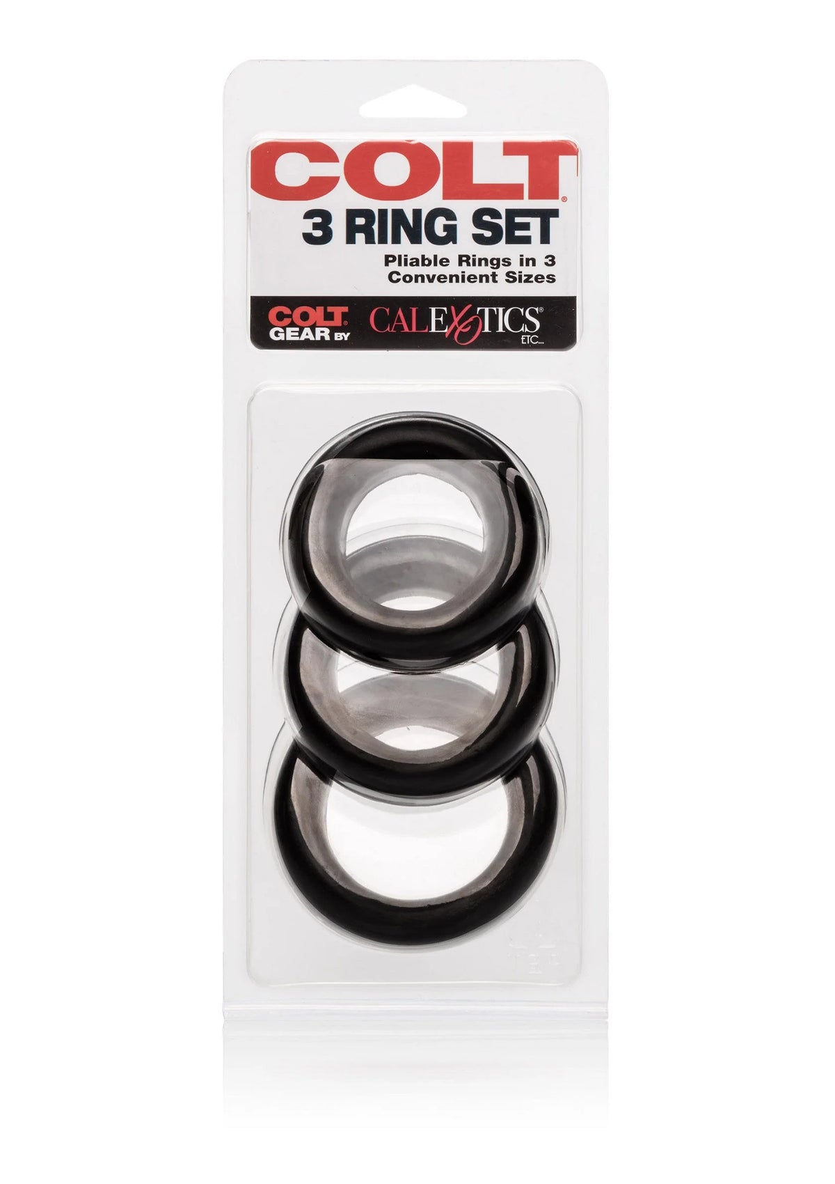 Bestel: COLT 3 Ring Set Cockrings by CalExotics - bij Happytoys: de erotische sex webshop | liever Happy dan Easy ⭐⭐⭐⭐⭐