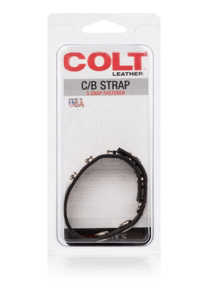 Bestel: COLT Leather C/B Strap 5 - Snap Fastener Cock /  Ball ring by CalExotics - bij Happytoys.nl, happytoys.be, Happytoys.ae: erotische sex webshop | liever Happy dan Easy ⭐⭐⭐⭐⭐