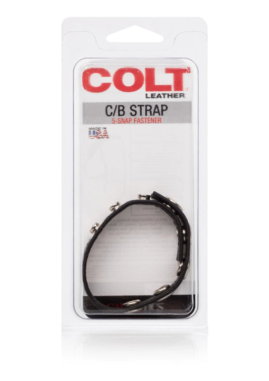 Bestel: COLT Leather C/B Strap 5 - Snap Fastener Cock /  Ball ring by CalExotics - bij Happytoys: de erotische sex webshop | liever Happy dan Easy ⭐⭐⭐⭐⭐