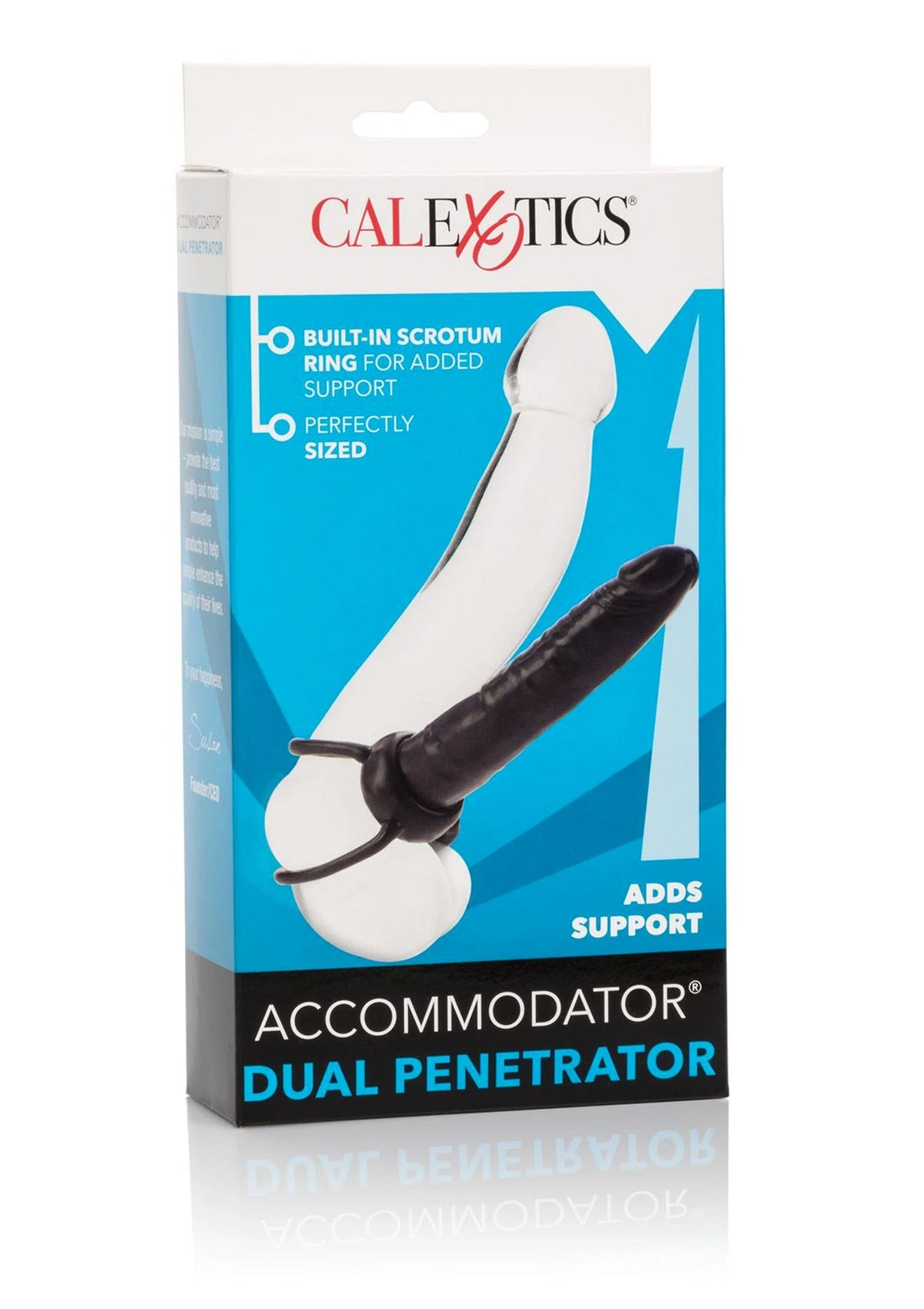 Bestel: Accommodator dual Penetrator by CalExotics Extensions - bij Happytoys: de erotische sex webshop | liever Happy dan Easy ⭐⭐⭐⭐⭐