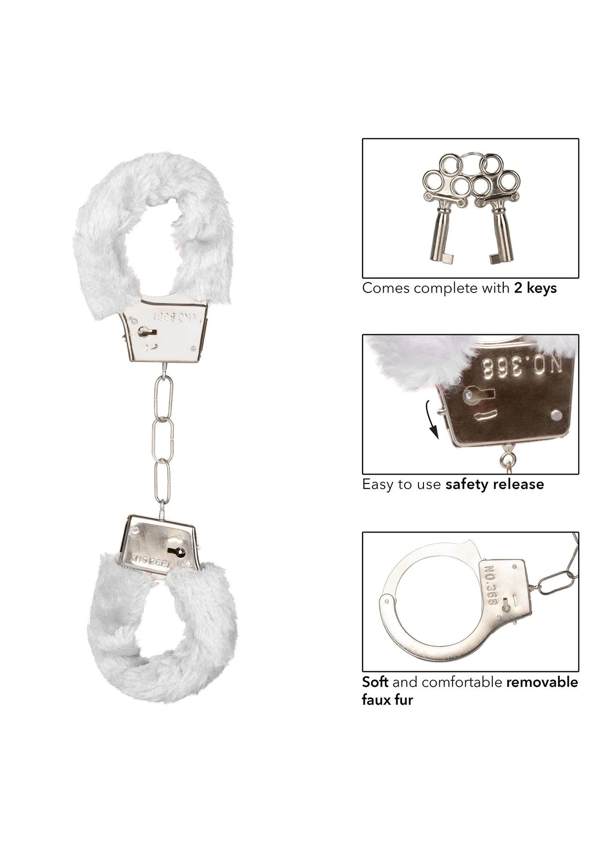 Bestel: Playful Furry Cuffs by CalExotics - bij Happytoys.nl, happytoys.be, Happytoys.ae: erotische sex webshop | liever Happy dan Easy ⭐⭐⭐⭐⭐