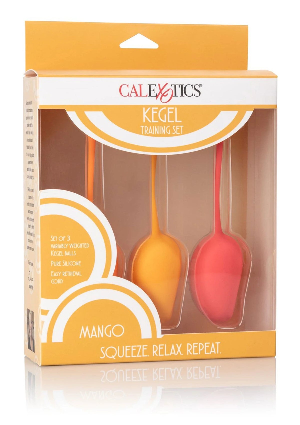 Bestel: Kegel Training Set Mango by CalExotics - bij Happytoys.nl, happytoys.be, Happytoys.ae: erotische sex webshop | liever Happy dan Easy ⭐⭐⭐⭐⭐