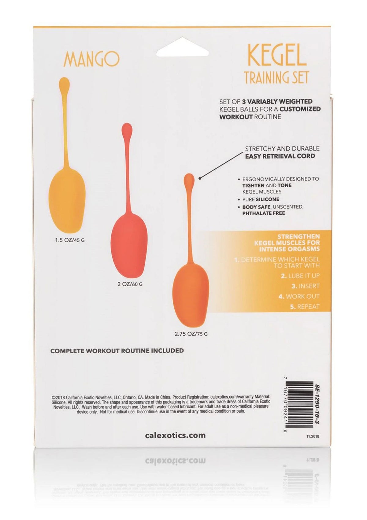 Bestel: Kegel Training Set Mango by CalExotics - bij Happytoys.nl, happytoys.be, Happytoys.ae: erotische sex webshop | liever Happy dan Easy ⭐⭐⭐⭐⭐