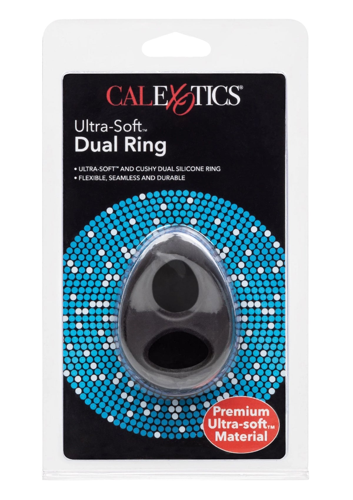 Bestel: Ultra - Soft Dual Ring Cock & Scrotum ring by CalExotics - bij Happytoys.nl, happytoys.be, Happytoys.ae: erotische sex webshop | liever Happy dan Easy ⭐⭐⭐⭐⭐