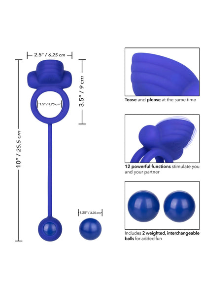 Bestel: Silicone Rechargeable Dual Rockin' Rim Enhancer by CalExotics - bij Happytoys.nl, happytoys.be, Happytoys.ae: erotische sex webshop | liever Happy dan Easy ⭐⭐⭐⭐⭐