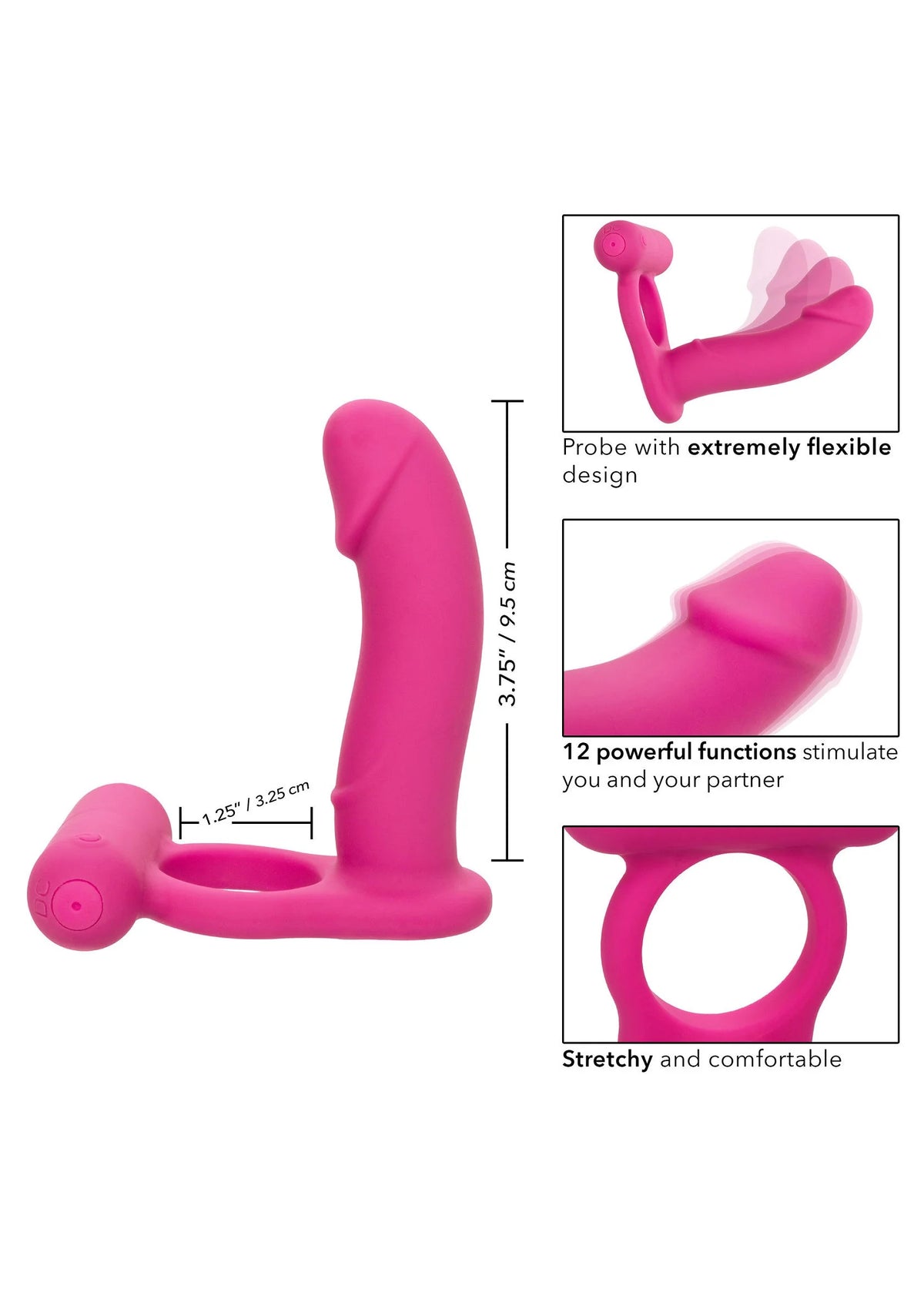 Bestel: Double Diver Couples vibrator ring by CalExotics Couples Enhancers - bij Happytoys: de erotische sex webshop | liever Happy dan Easy ⭐⭐⭐⭐⭐