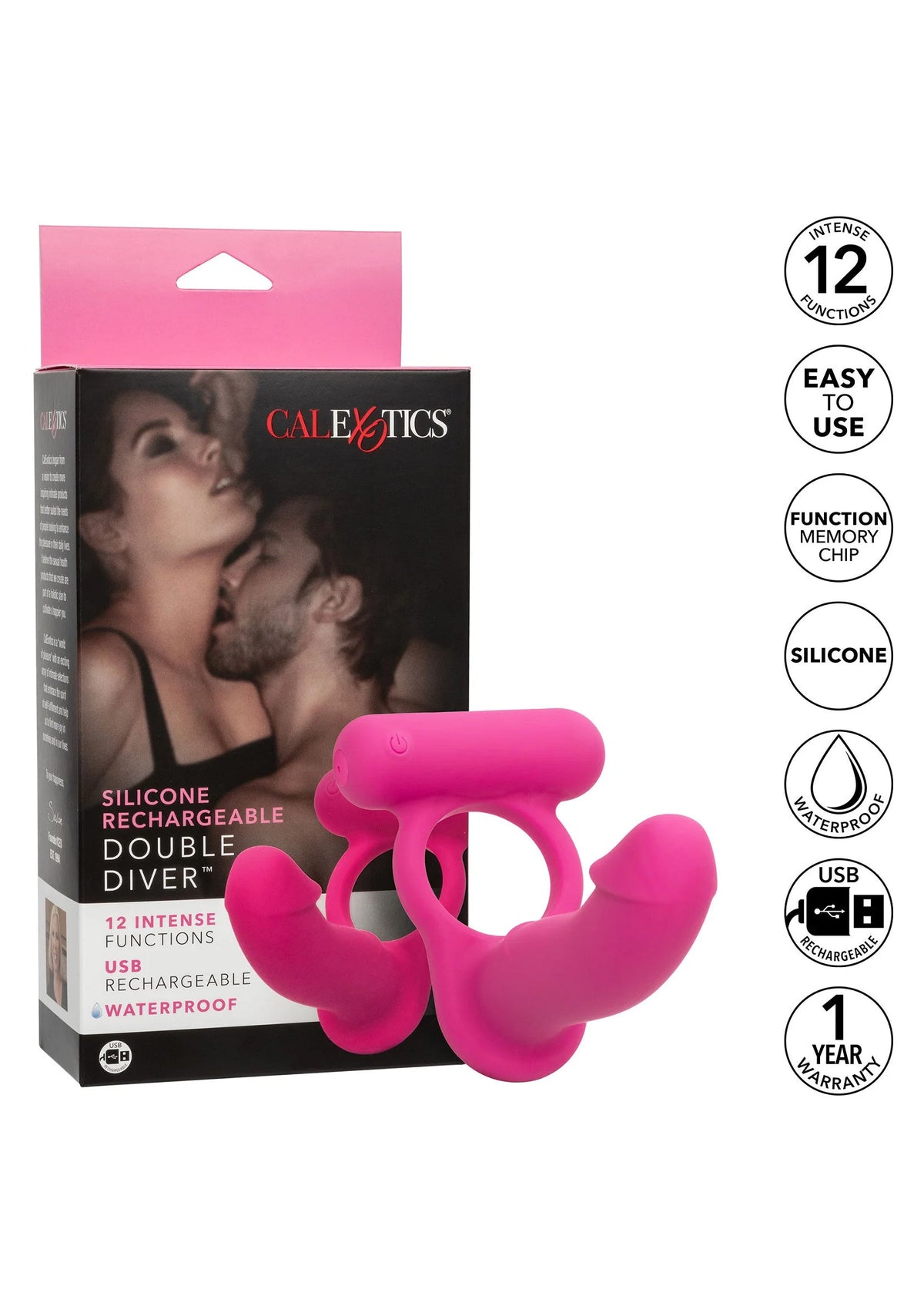 Bestel: Double Diver Couples vibrator ring by CalExotics Couples Enhancers - bij Happytoys: de erotische sex webshop | liever Happy dan Easy ⭐⭐⭐⭐⭐
