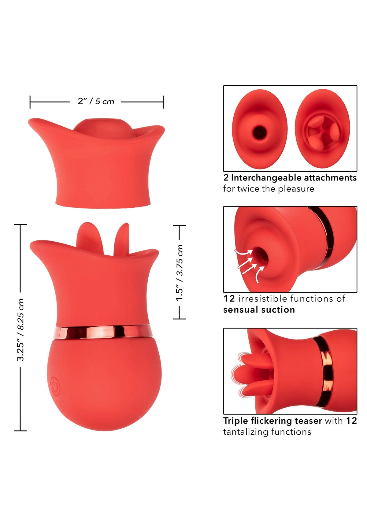 Bestel: French Kiss Suck & Play Interchangeable Set by CalExotics - bij Happytoys.nl, happytoys.be, Happytoys.ae: erotische sex webshop | liever Happy dan Easy ⭐⭐⭐⭐⭐