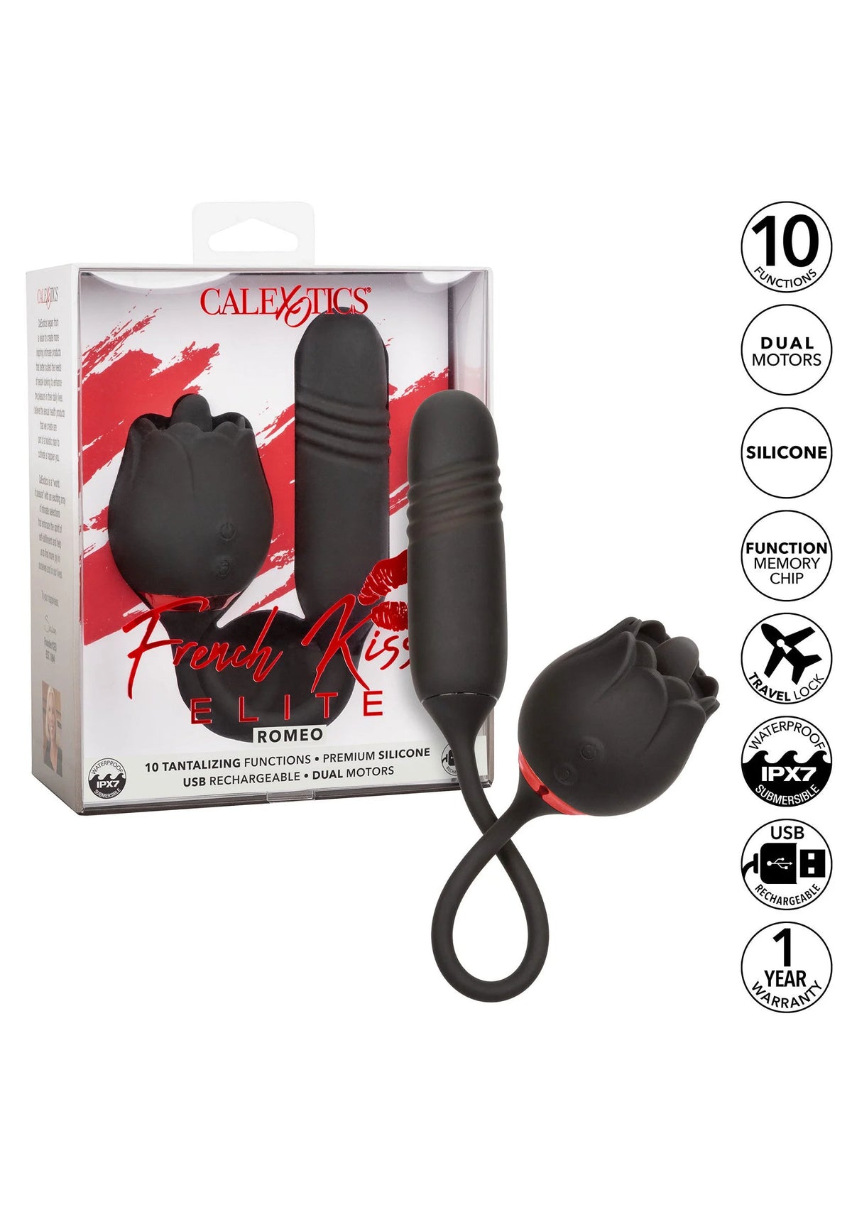 Bestel: French Kiss Elite Romeo double action vibrator by CalExotics - bij Happytoys.nl, happytoys.be, Happytoys.ae: erotische sex webshop | liever Happy dan Easy ⭐⭐⭐⭐⭐