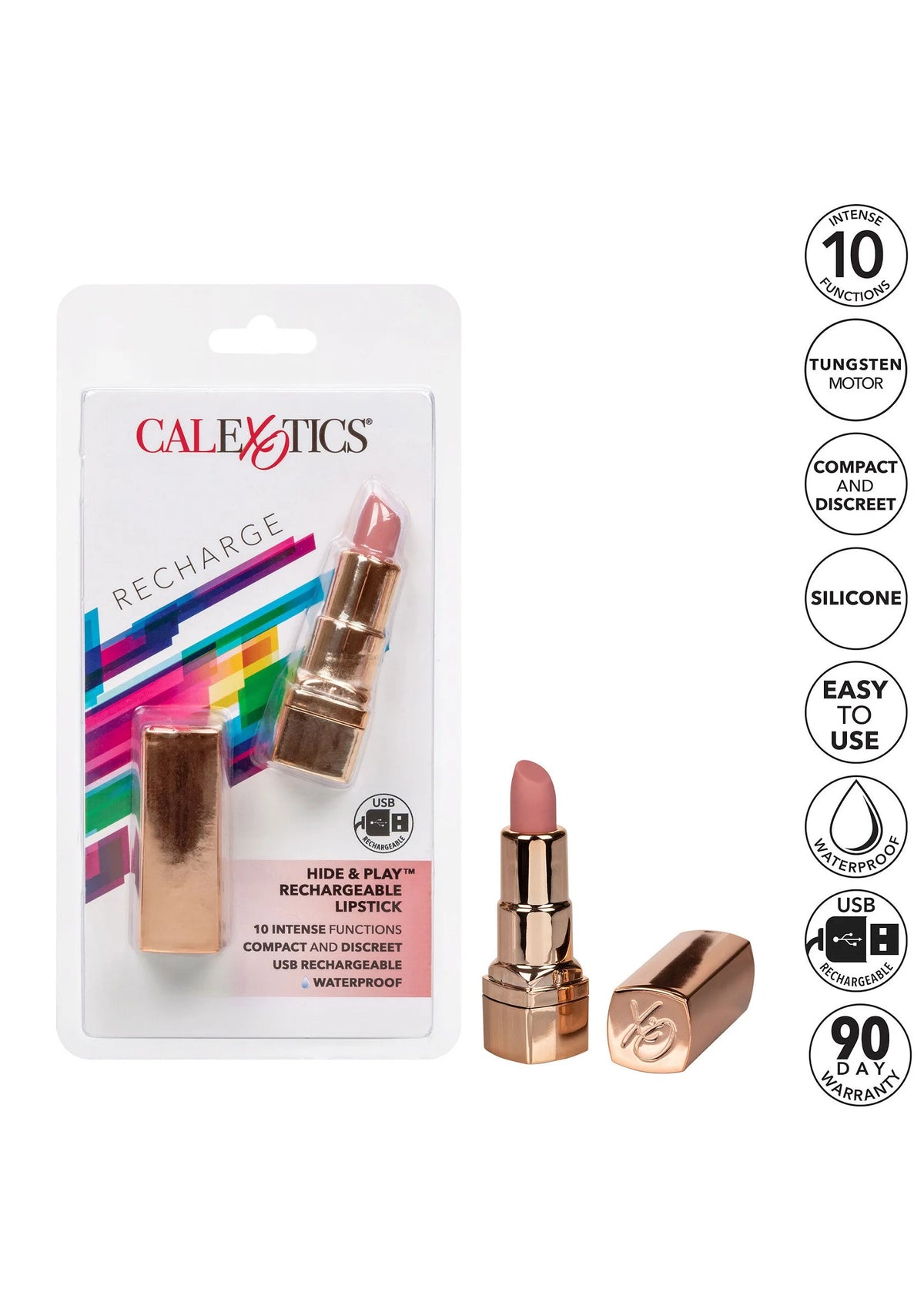 Bestel: Hide & Play Lipstick Rechargeable by CalExotics - bij Happytoys.nl, happytoys.be, Happytoys.ae: erotische sex webshop | liever Happy dan Easy ⭐⭐⭐⭐⭐