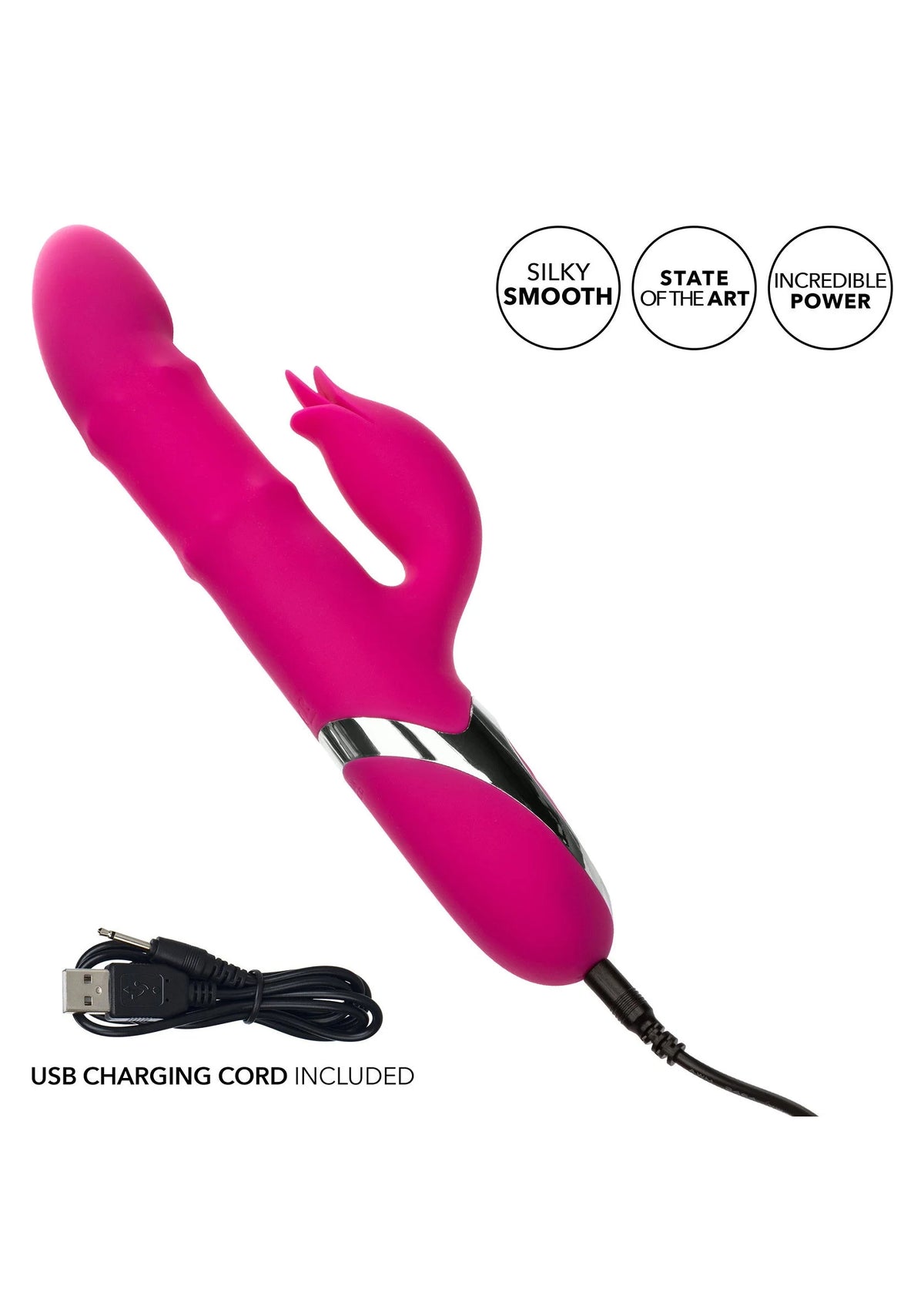 Bestel: Enchanted Embrace Double Thrusting Vibrator by CalExotics - bij Happytoys: de erotische sex webshop | liever Happy dan Easy ⭐⭐⭐⭐⭐