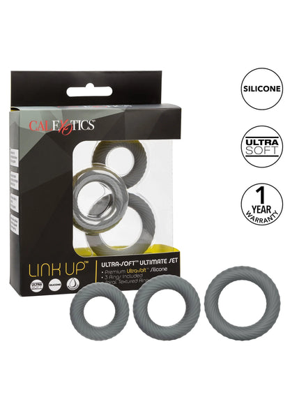 Bestel: Link Up Ultra - Soft Ultimate Set Cockring by CalExotics - bij Happytoys.nl, happytoys.be, Happytoys.ae: erotische sex webshop | liever Happy dan Easy ⭐⭐⭐⭐⭐