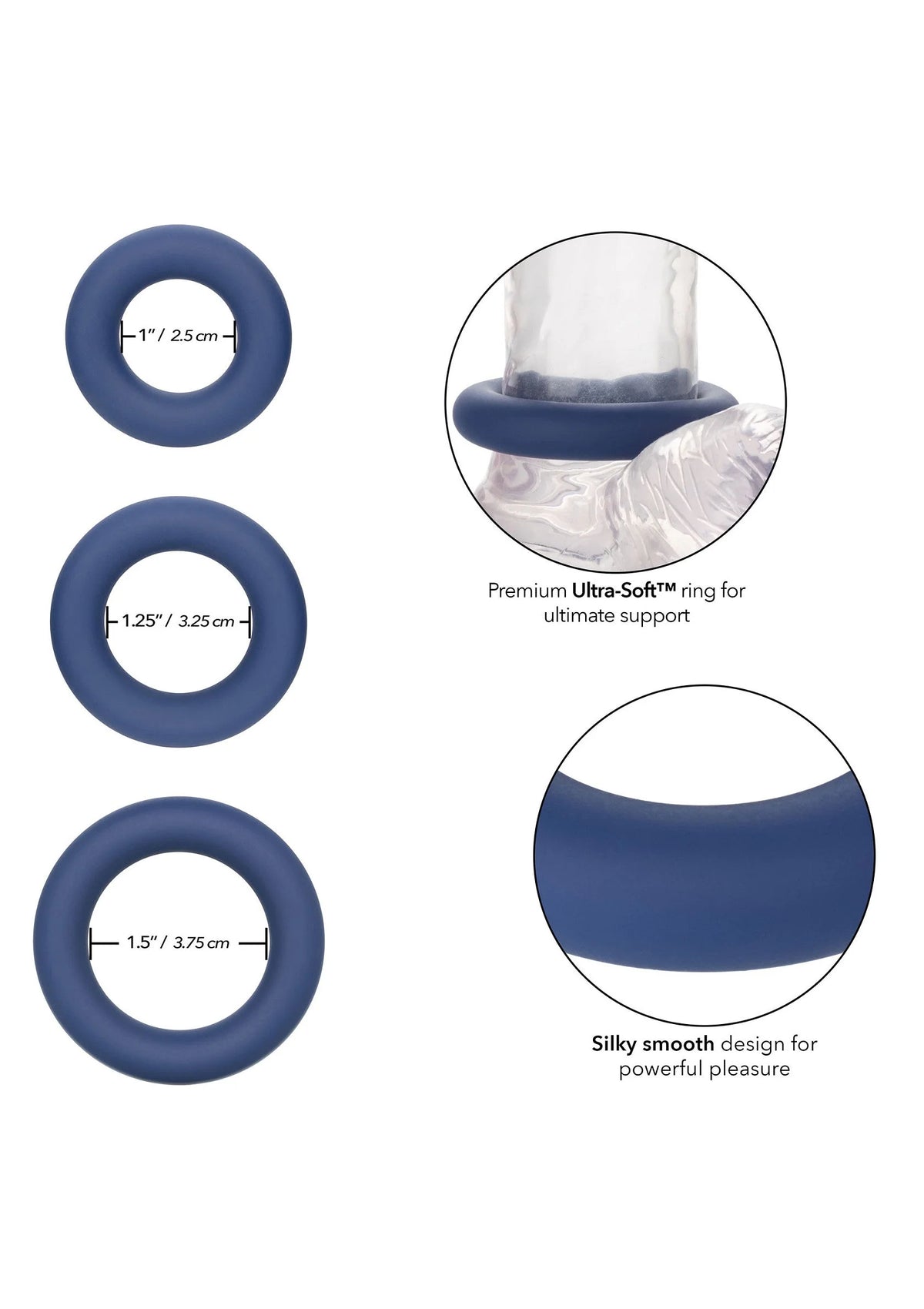 Bestel: Link Up Ultra - Soft Elite Set Cockring by CalExotics - bij Happytoys.nl, happytoys.be, Happytoys.ae: erotische sex webshop | liever Happy dan Easy ⭐⭐⭐⭐⭐