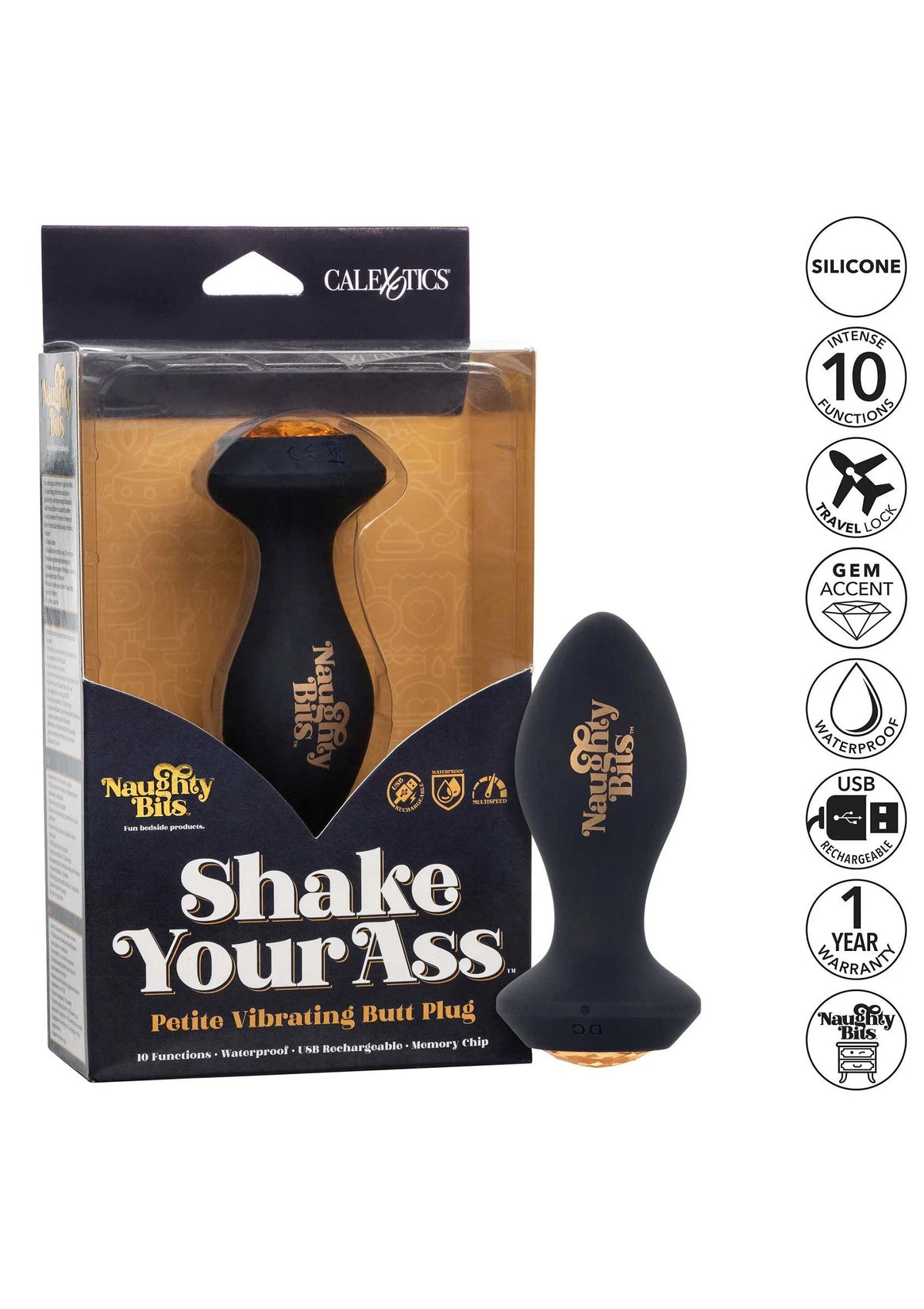 Bestel: Naughty Bits Shake Your Ass Petite Vibrating Butt Plug by CalEotics - bij Happytoys.nl, happytoys.be, Happytoys.ae: erotische sex webshop | liever Happy dan Easy ⭐⭐⭐⭐⭐