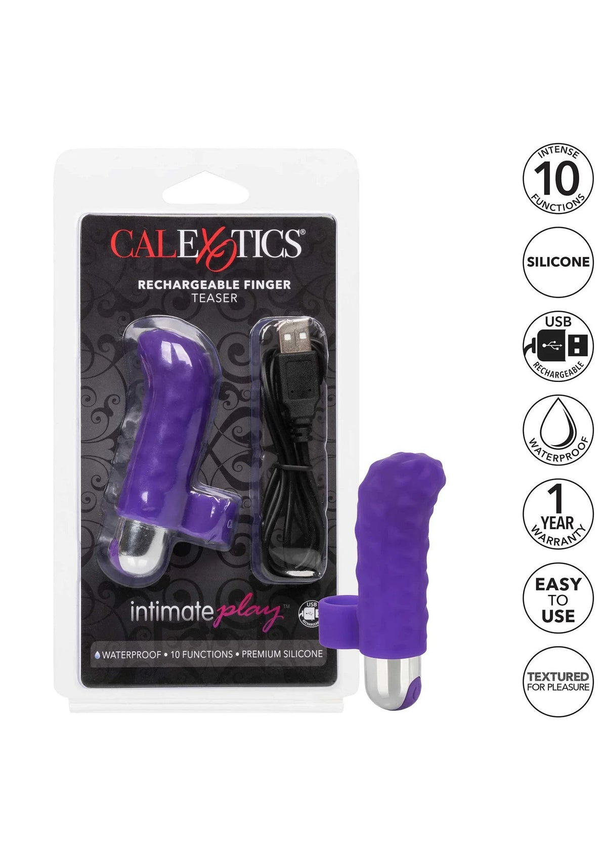 Bestel: Rechargeable Finger Teaser by CalExotics Intimate Play - bij Happytoys.nl, happytoys.be, Happytoys.ae: erotische sex webshop | liever Happy dan Easy ⭐⭐⭐⭐⭐