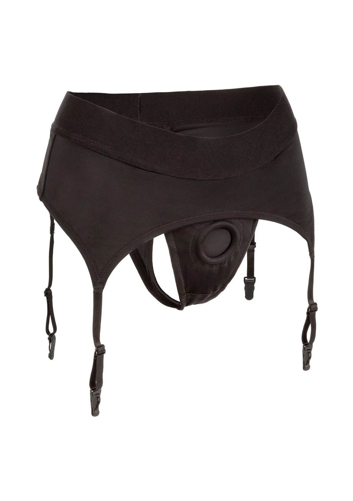 Bestel: Boundless Thong with Garter by CalExotics - bij Happytoys.nl, happytoys.be, Happytoys.ae: erotische sex webshop | liever Happy dan Easy ⭐⭐⭐⭐⭐ - L/XL - 14237 - BLACK - L/XL