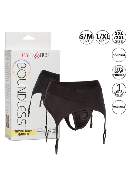 Bestel: Boundless Thong with Garter by CalExotics - bij Happytoys.nl, happytoys.be, Happytoys.ae: erotische sex webshop | liever Happy dan Easy ⭐⭐⭐⭐⭐