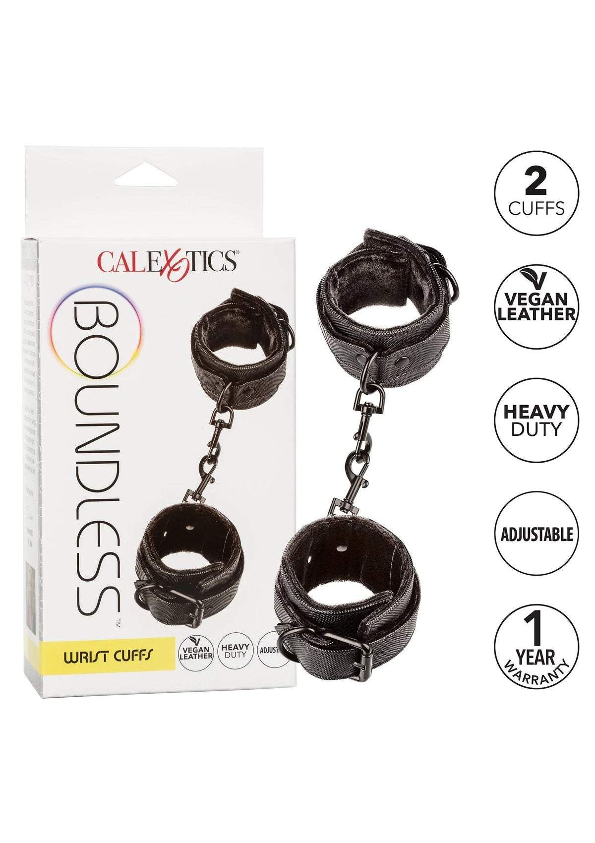 Bestel: Boundless Wrist Cuffs by CalExotics - bij Happytoys: de erotische sex webshop | liever Happy dan Easy ⭐⭐⭐⭐⭐