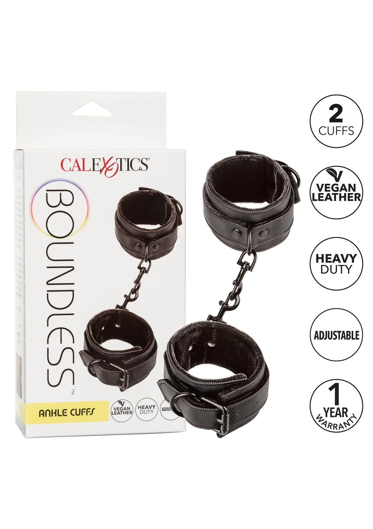 Bestel: Boundless Ankle Cuffs by CalExotics - bij Happytoys: de erotische sex webshop | liever Happy dan Easy ⭐⭐⭐⭐⭐