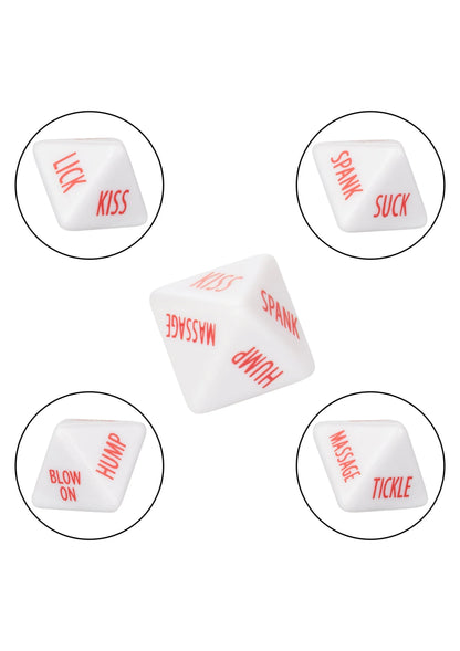 Bestel: Tempt & Tease Dice (EN) by CalExotics - bij Happytoys.nl, happytoys.be, Happytoys.ae: erotische sex webshop | liever Happy dan Easy ⭐⭐⭐⭐⭐